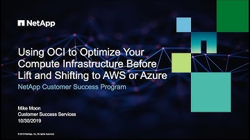 OnCommand Insight - Optimizing Compute for Lift and Shift
