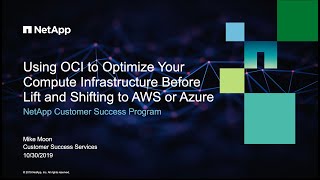 OnCommand Insight - Optimizing Compute for Lift and Shift
