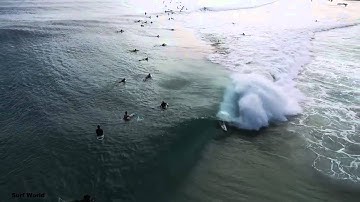 Incredible drone shot of Mikey Wright, as he fits into the world