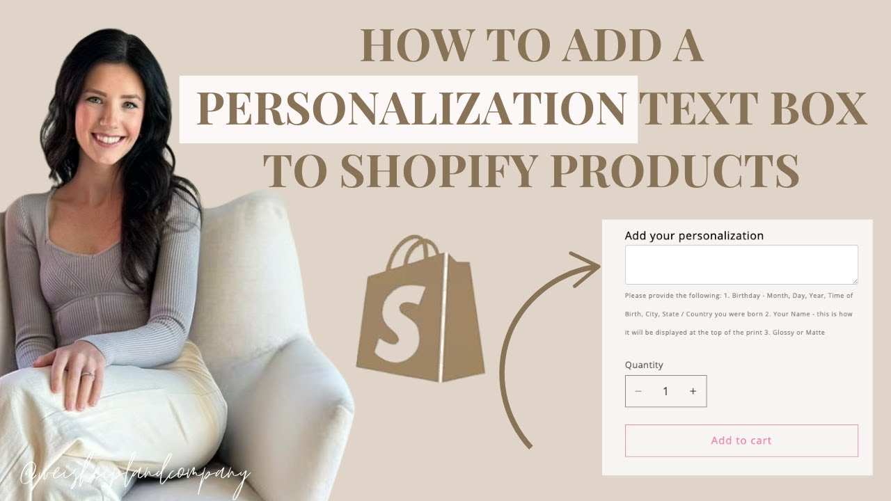 How to add personalization box on Shopify | Custom Text Box on Shopify ...