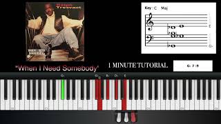 Ralph Tresvant "When I Need Somebody" 1 Minute Piano Tutorial