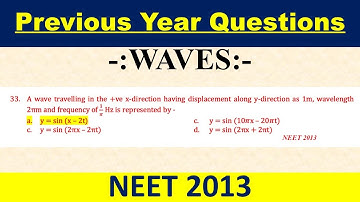 A wave travelling in the +ve x-direction having displacement along y-direction as 1m, wavelength 2πm