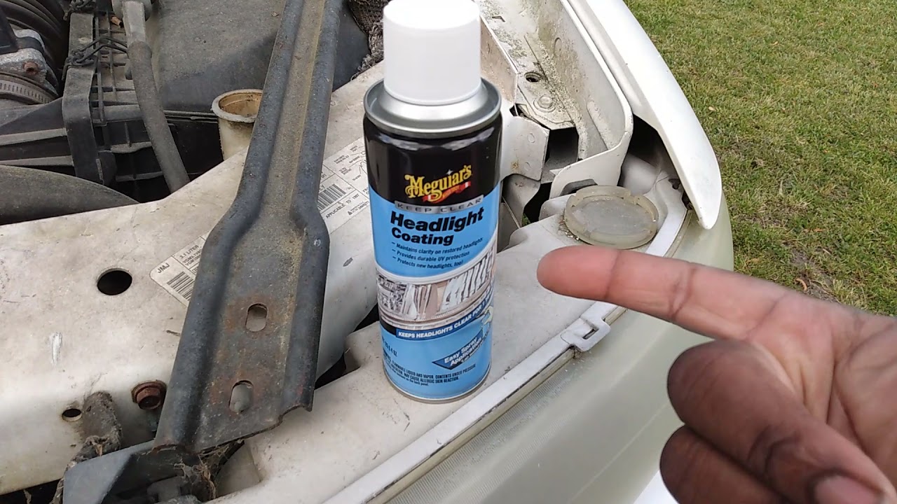 meguiar's keep clean headlight coating in action 