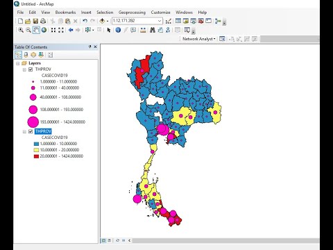 การจัดทำแผนที่ GIS สำหรับแสดงผลข้อมูลผู้ติดเชื้อ COVID-19