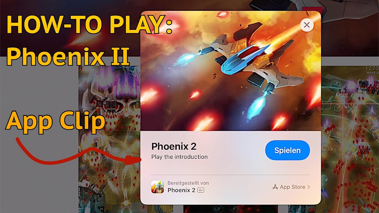 👾 How-To play: Phoenix II App Clip Mission 👾 - YouTube