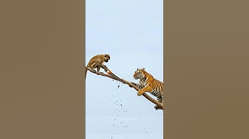 The crazy method the monkey chose when the leopard approached 🐵