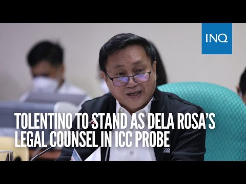 Tolentino to stand as Dela Rosa’s legal counsel in ICC probe | #INQToday