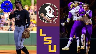 Florida State Vs Lsu Full Super Regional Highlights 2021 College Softball Highlights