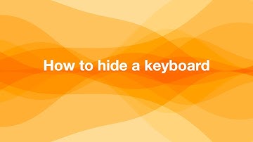 Как скрыть клавиатуру