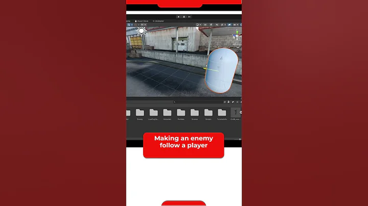 making an enemy follow a player | unity tutorial #unity #game #gamedev #unity3d
