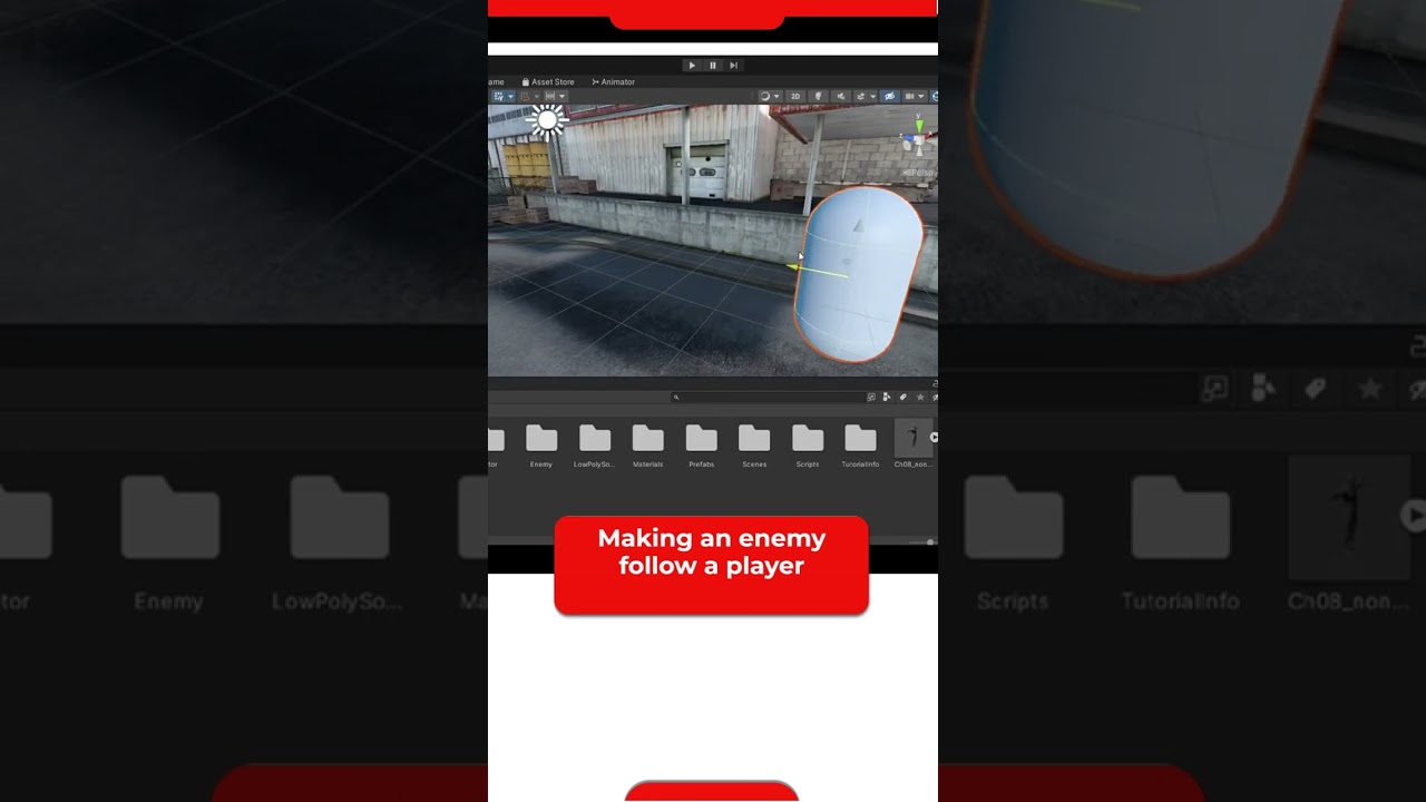 making an enemy follow a player | unity tutorial #unity #game #gamedev #unity3d