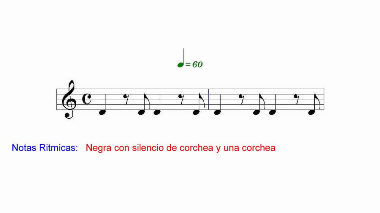 Curso de Notas Rítmicas (Solfeo) Negra con silencio de corchea y una