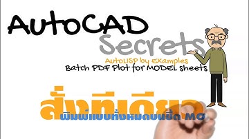 AutoCAD Secrets AutoLISP by Example Batch PDF Plot for MODEL สั่งทีเดียว พิมพ์แบบทั้งหมดบน MODEL