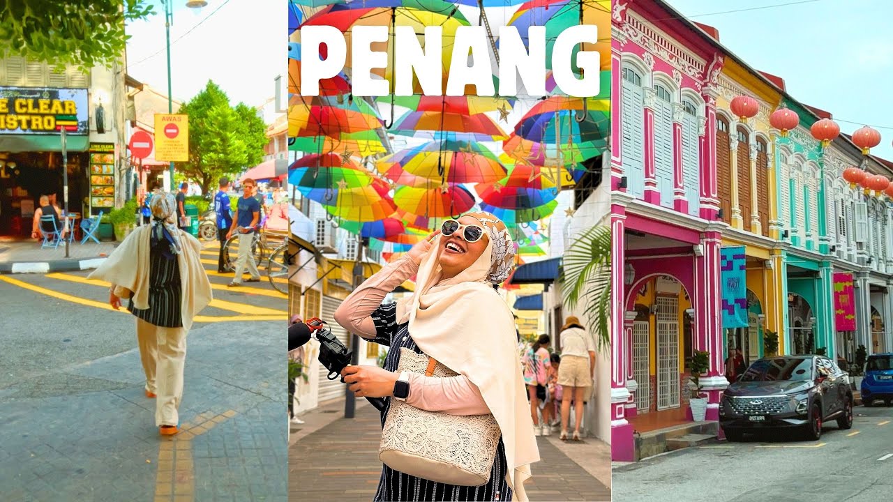 1 day in Penang, Malaysia 🇲🇾 (famous streets, shops & food)