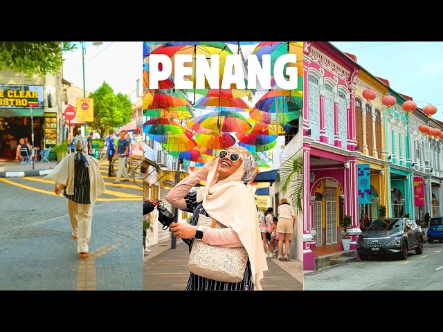 Travel vlog - 1 day in Penang, Malaysia 🇲🇾 (famous streets, shops & food)