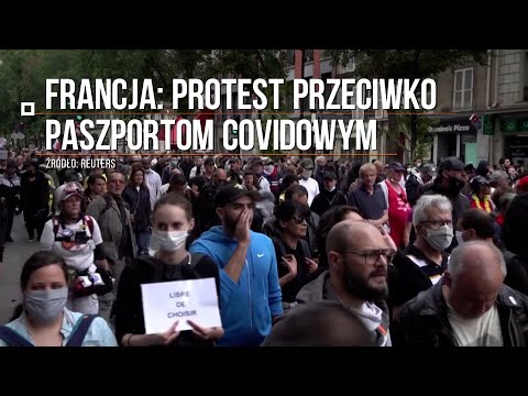 Protest przeciwko paszportom covidowym we Francji. Na ulice wyszły tysiące osób