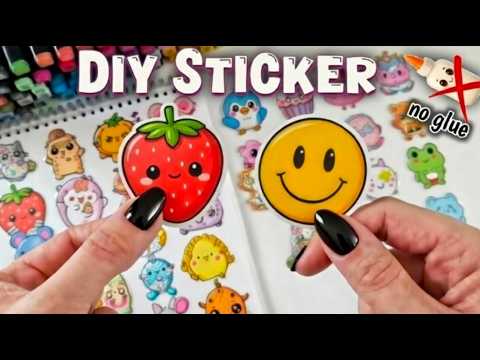 DIY Homemade Stickers | How to Make Stickers at Home (Easy) | No Glue ...