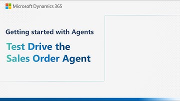 Getting Started - Test Drive the Sales Order Agent