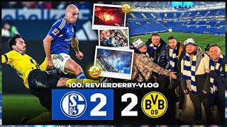 Schalke VS Dortmund mit der CREW 😍 Unglaubliche STIMMUNG im 100 Revierderby ⚽️ Stadion VLOG