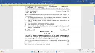 0481code aiou | 0481 assingment Question Paper | Allama Iqbal Open University Spring Semester 2026