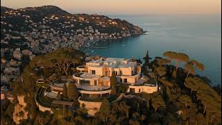 An award–winning luxury villa of  2,300 square meters overlooking the cliffs of Portofino