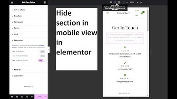 How to hide any section in mobile or desktop view in elementor in wordpress