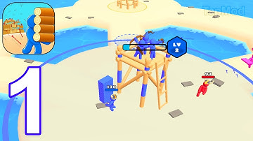 Stack Build IO: Brick Castle - Gameplay Walkthrough Part 1 Tutorial (Android,iOS)