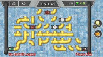 Pipeline Level 45 All 3 stars By Pixign, Android Solution