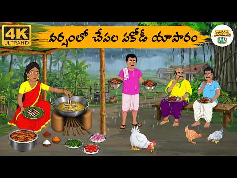 Telugu Stories - వర్షంలో చేపల పకోడీ యాపారం - Neethi Kathalu Tv Episode - 379 | Moral Stories Telugu