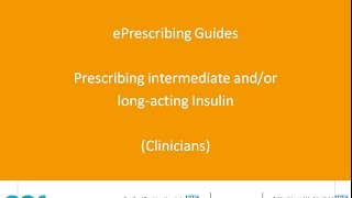 Guide To - Prescribing Intermediate Andor Long-Acting Insulin