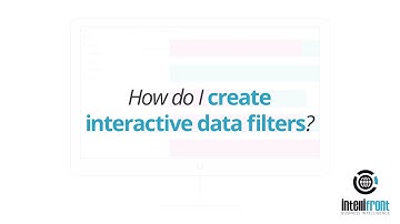 How do I create interactive data filters in IntelliFront BI?