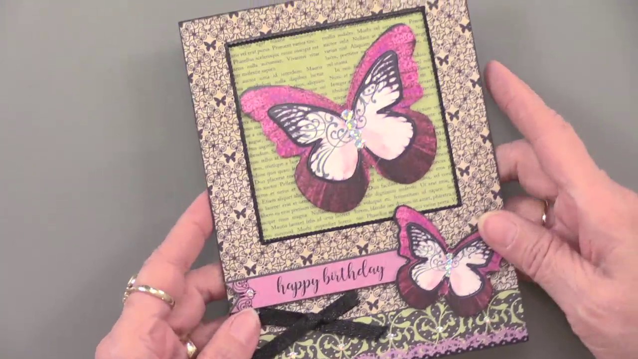 Spring Look 2017: Romantic & Watercolor Butterfly Artful Card Kits - Paper Wishes Weekly Webisodes paper mache