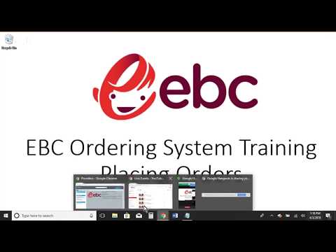 Old EBC Provider Portal - Placing Orders