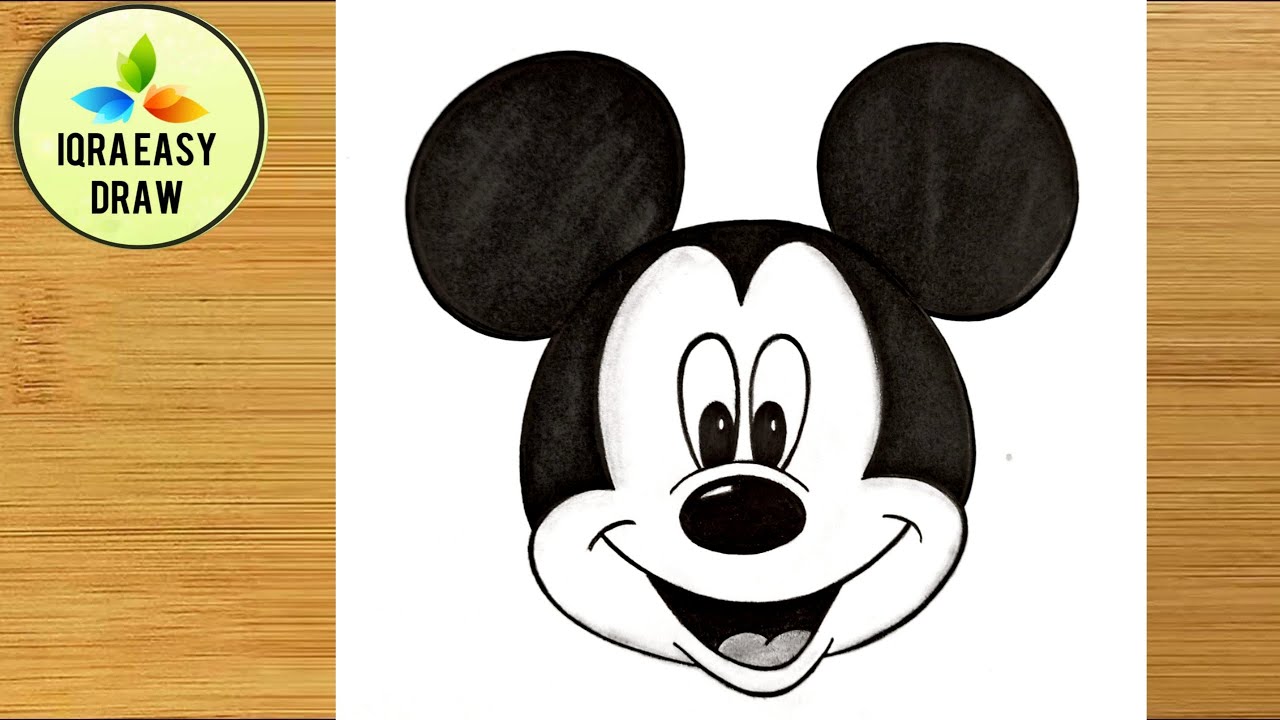 HOW TO DRAW MICKEY MOUSE. EASIEST! - YouTube