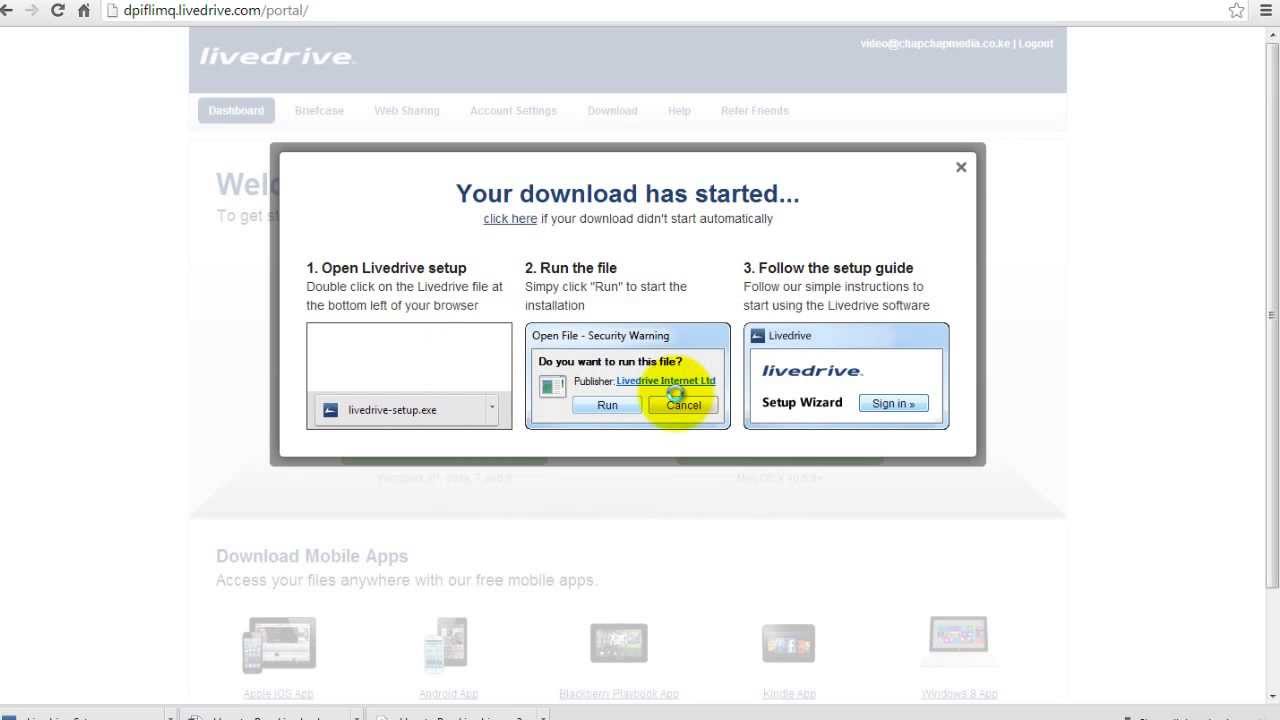 How to Run Livedrive as a Windows Service
