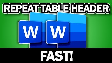 How to Repeat Table Headers in Word FAST!