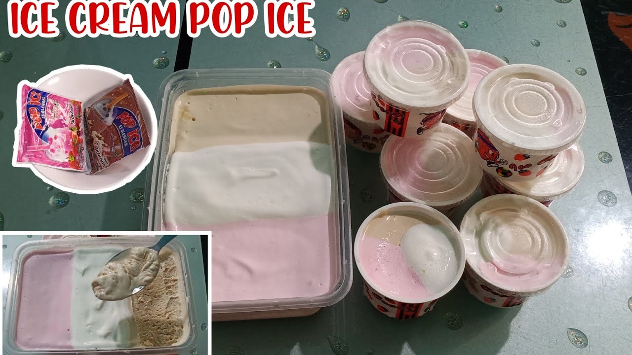 CARA MEMBUAT ES KRIM POP ICE HOME MADE TERENAK LEMBUT BANGET