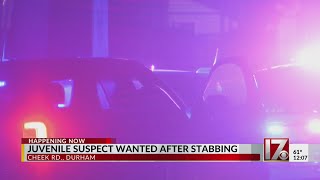 Juvenile suspect wanted after Durham County stabbing Profile