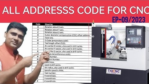 EP-09/2023||What is ADDRESS-code in CNC programming|| Address-code Full details||Cnc besic