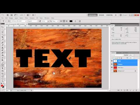 Photoshop Tutorial - Easy Text Cutout Effect - With Texture