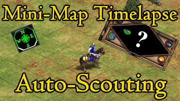 Mini-map timelapse: auto-scouting on tiny Arabia (AoE2DE)