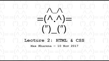 Lecture 2: HTML & CSS — Kottans Chernivtsi Frontend Course 2017