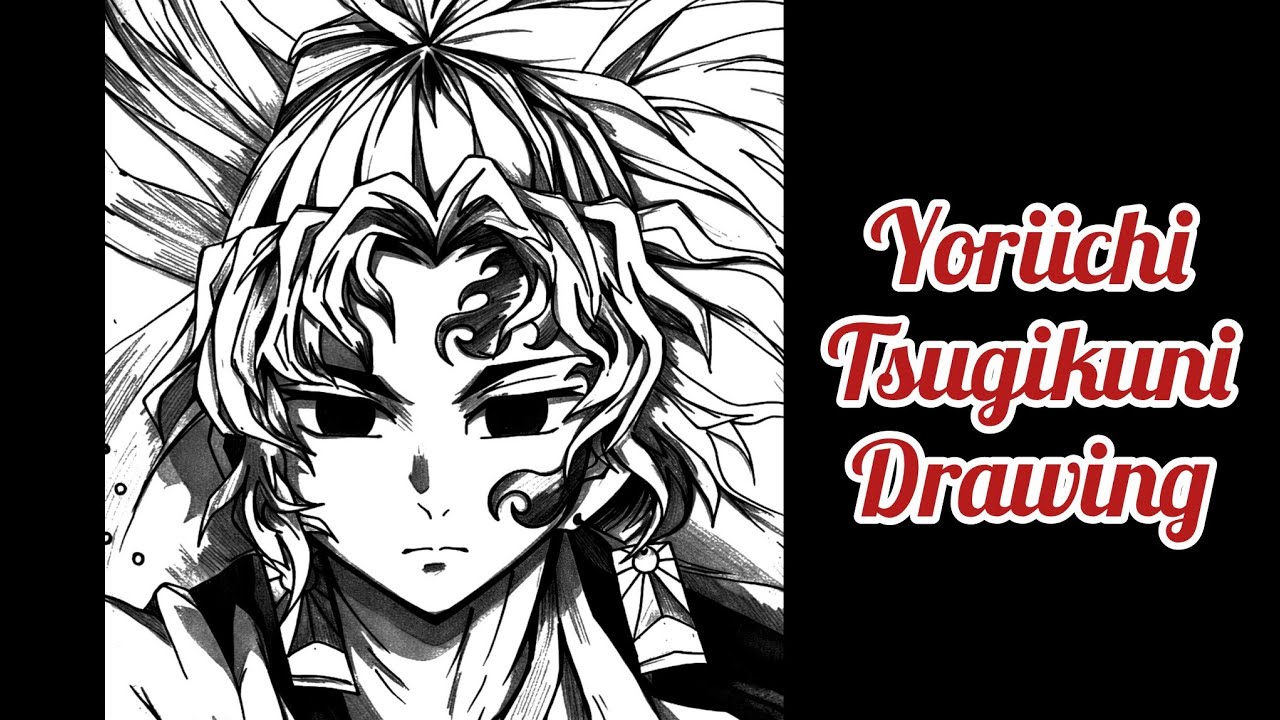 How to draw Yoriichi Tsugikuni from Demon Slayer | Yoriichi drawing | How to draw anime |