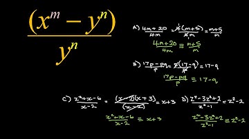 Algebra - Simplifying Algebraic Fractions (by factorisation)