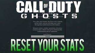 How To Reset Your Stats [Call of Duty: Ghosts] (Tips & Tricks)