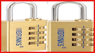 Great product -  BRINKS - 30mm Solid Brass 4-Dial Resettable Padlock - Chrome Plated With Hardened S