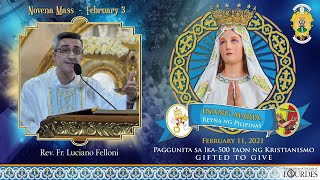 February 3, 2021 - Day 2 - 6:00 PM Novena Mass in Honor of Our Lady of Lourdes