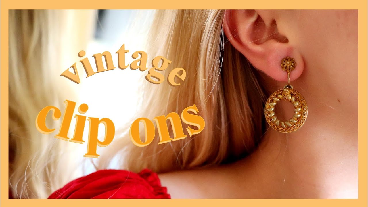 My Vintage [NO Piercings] Earring Collection Clip-ons - YouTube