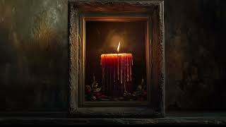 Framed Candle – 2 Hour Dark Ambient Loop | Gothic Still Life Screensaver in 4K screenshot 3