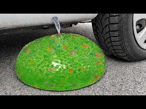ORBEEZ COCA COLA BALLOON VS CAR, Coca Cola Zero, PowerAde, Fanta, Sprite, Fruko and Mentos Diff Unde